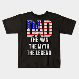 American Dad The Man The Myth The Legend - Gift for American Dad With Roots From American Kids T-Shirt